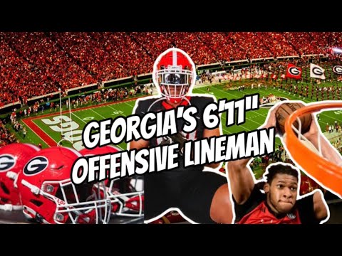 meet jahzare jackson a 611 offensive line commit for georgia who also stars in basketball