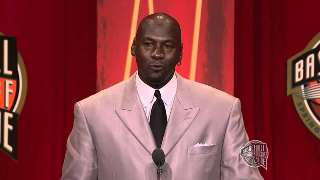 michael jordans basketball hall of fame enshrinement speech