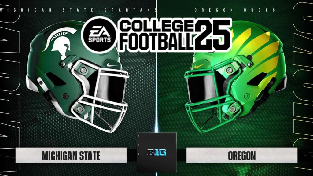 michigan state vs oregon ea college football 25 2024 season simulation 5 minute quarters