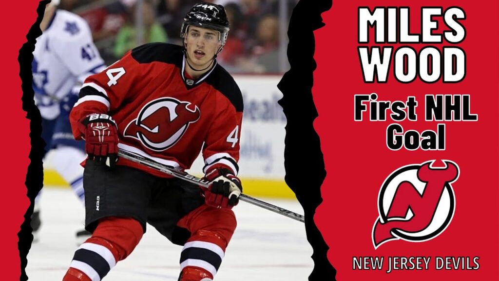 miles wood 44 new jersey devils first nhl goal nov 29 2016 classic nhl