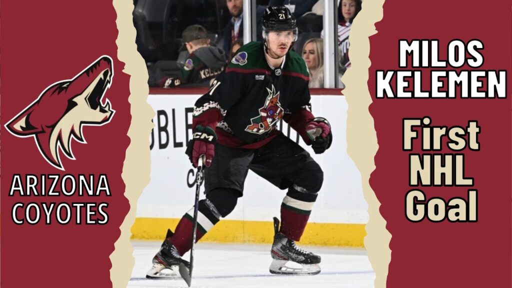 milos kelemen 21 arizona coyotes first nhl goal apr 1 2023