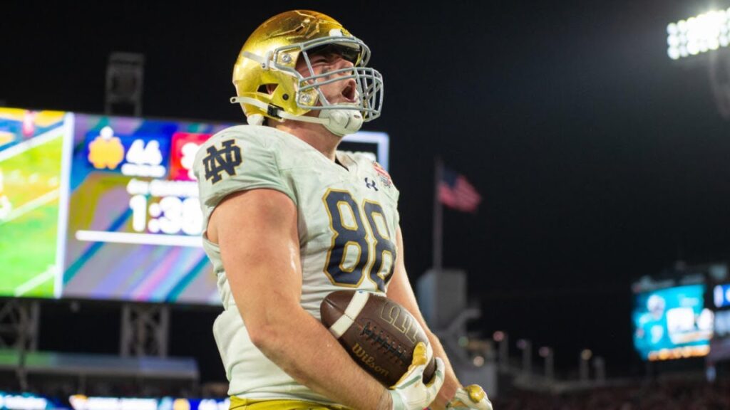 mitchell evans notre dame fighting irish tight end 2023 junior highlights