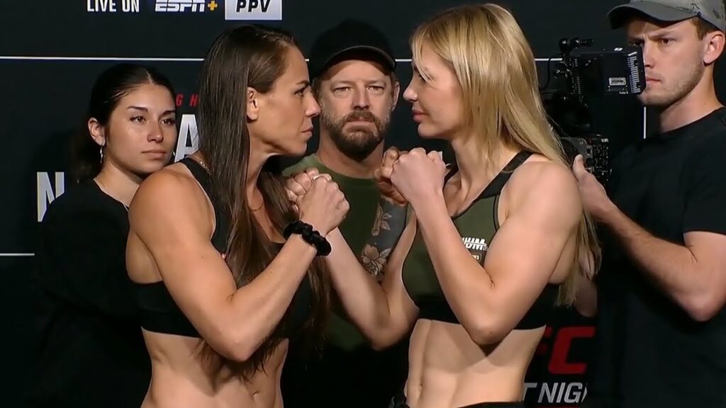 montserrat rendon vs daria zheleznyakova face off ufc fight night ribas vs namajunas