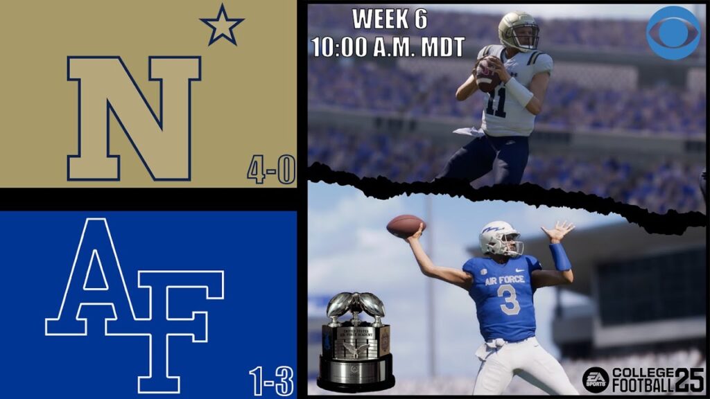 navy vs air force week 6 simulation college football 25