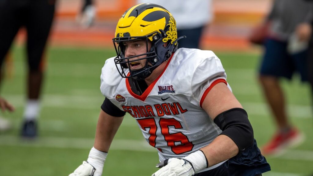 new miami dolphins ol ryan hayes highlights senior bowl michigan wolverines