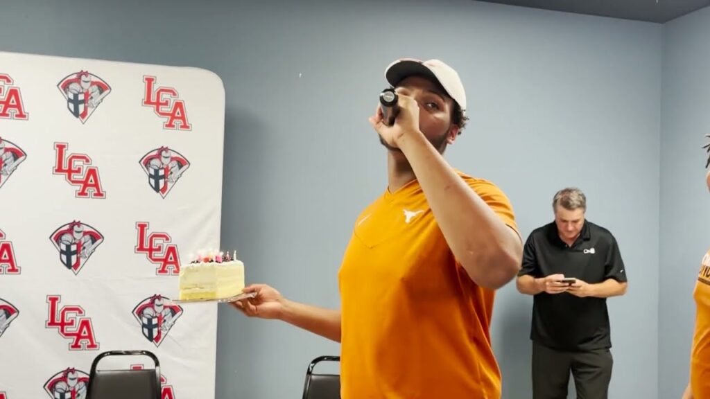 new texas commit melvin hills iii surprises mom with birthday cake song after announcing commitment