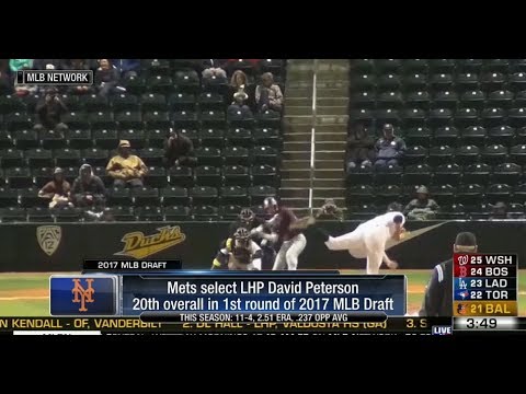 new york mets draft pitcher david peterson out of oregon