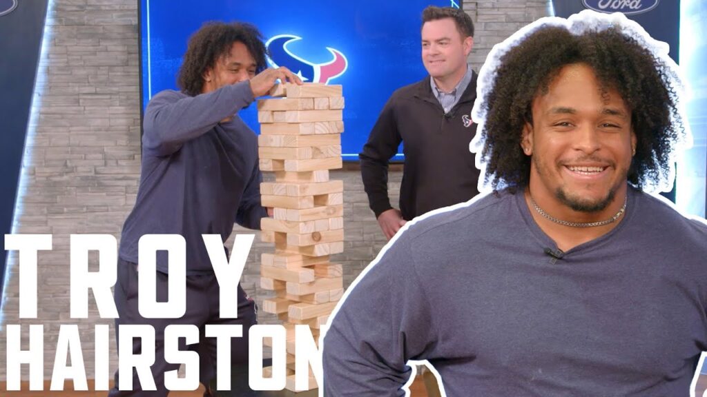 nfl fullback troy hairston exposing his teammates for 10 minutes jenga with the houston texans