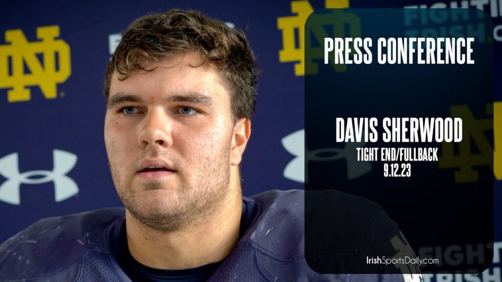 notre dame te davis sherwood on touchdown catch goals nutrition ndfootball