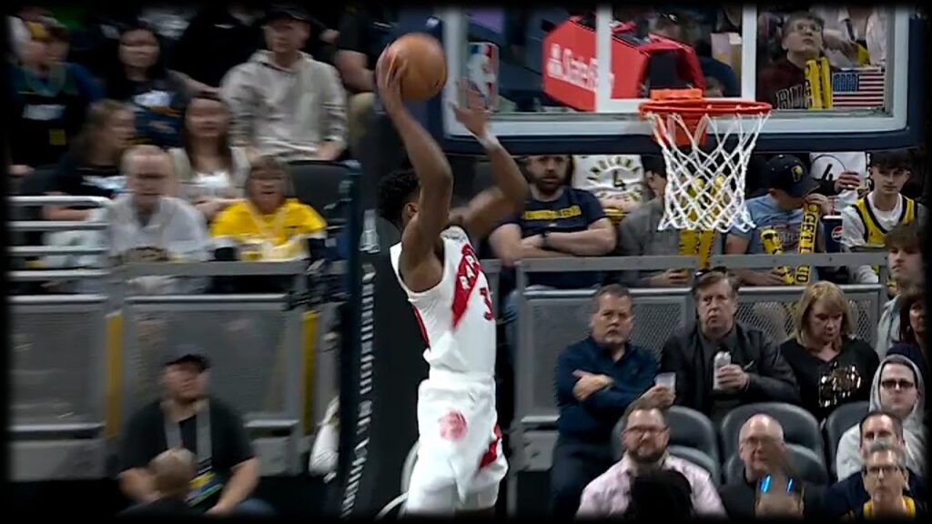 ochai agbaji with the monster alley oop dunk vs pacers