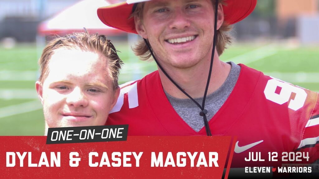 ohio state kicker casey magyar coaches his brother dylan in special skills football invitational