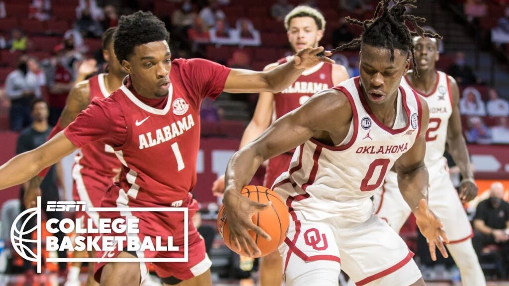 oklahoma makes history in win vs no 9 alabama highlights espn college basketball