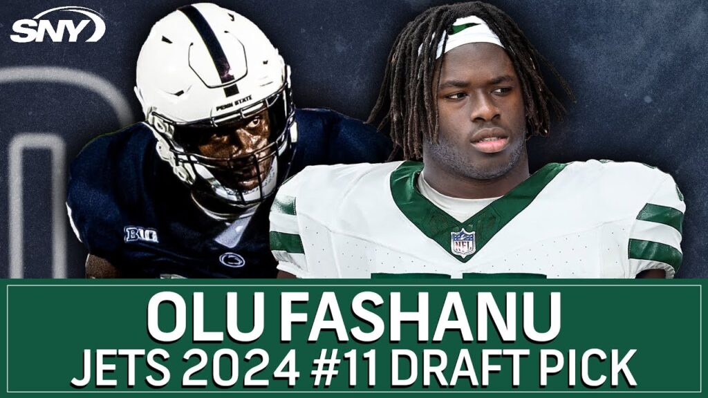 olu fashanu 2023 season highlights penn state ot 2024 new york jets draft pick sny