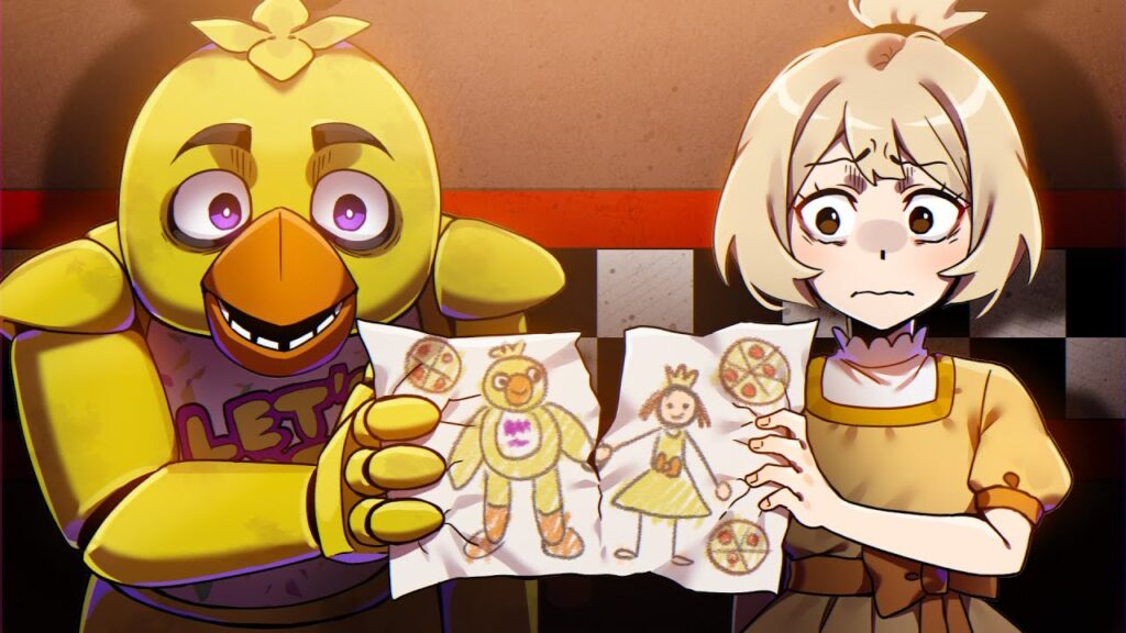 origin story of chica five nights at freddys animation