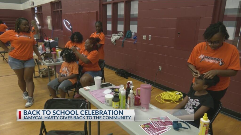 patriots rb longview native jamycal hasty hosts back to school celebration