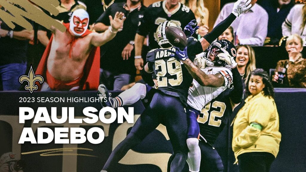 paulson adebo 2023 nfl season highlights new orleans saints