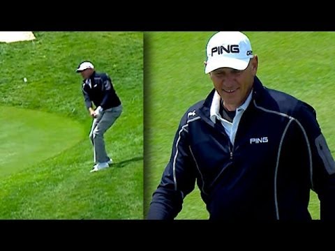 peter fowlers impressive chip from a side hill lie 2014 senior pga championship