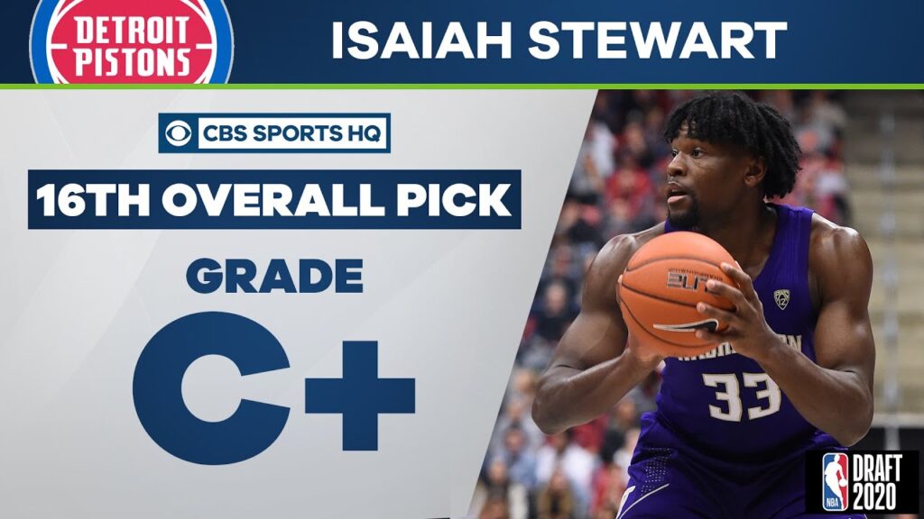 pistons select isaiah stewart with the 16th overall pick via por 2020 nba draft cbs sports hq