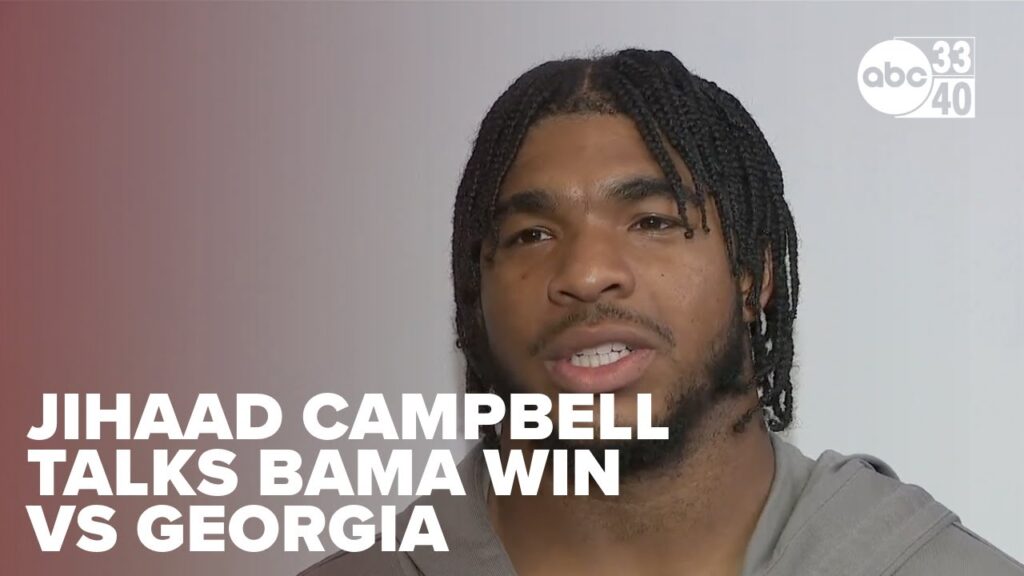 postgame interview jihaad campbell talks bamas victory vs georgia and whats next going forward