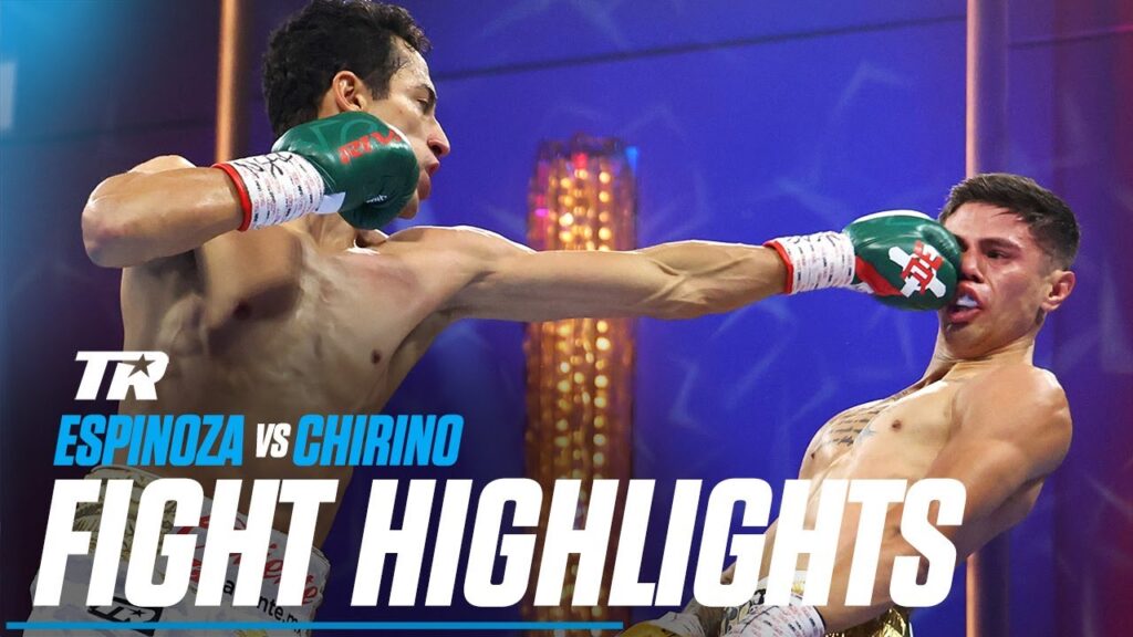 rafael espinoza pours it on sergio chirino for tko win fight highlights