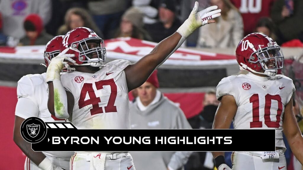 raiders select dt byron young highlights 2023 nfl draft