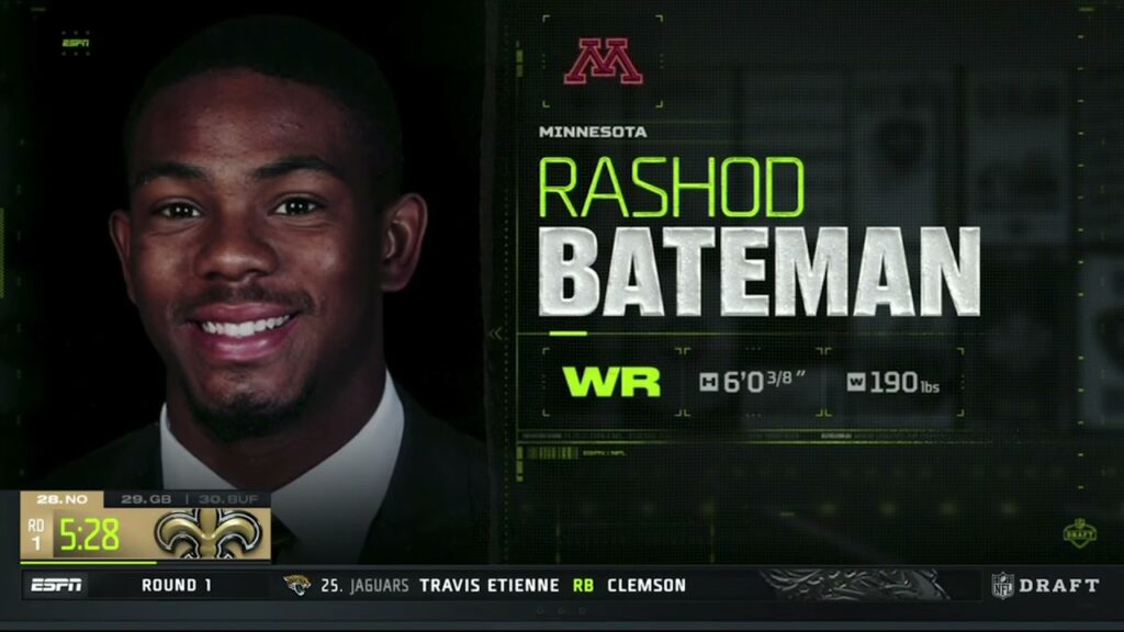 rashod bateman drafted 27th overall by baltimore ravens 2021 nfl draft