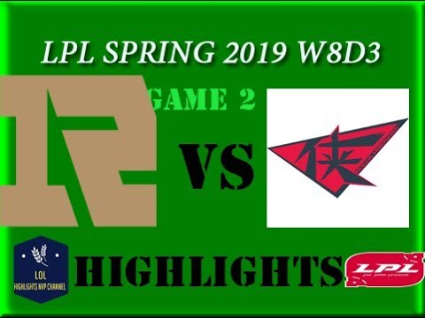 rng vs rw highlights game 2 w8d3 lpl spring 2019 uzi karsa vs zwuji ezreal