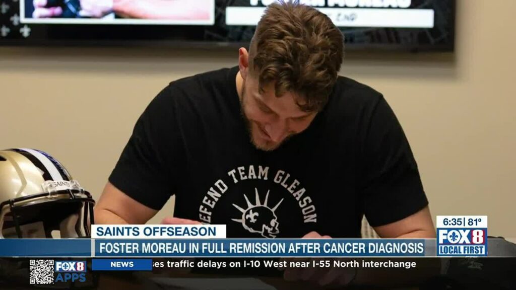 saints foster moreau in full remission after cancer diagnosis