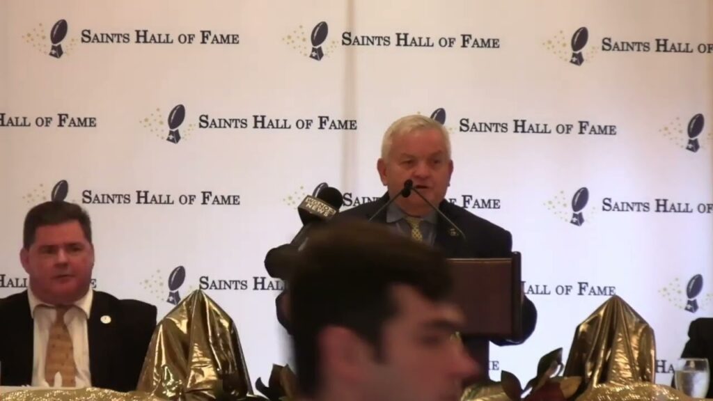 saints jay romig at saints hall of fame luncheon dec 8 2023