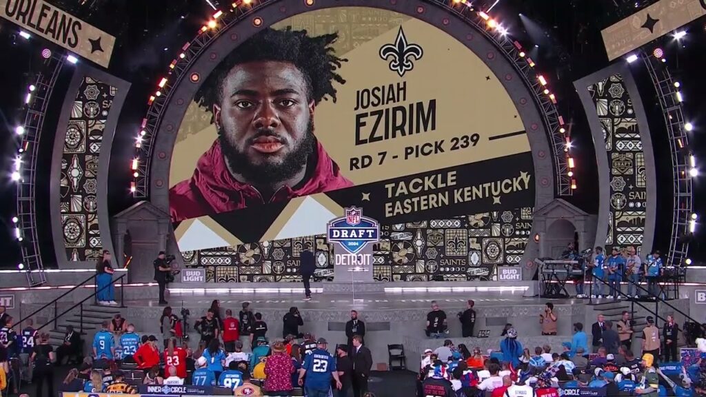 saints select josiah ezirim with no 239 pick in 2024 draft