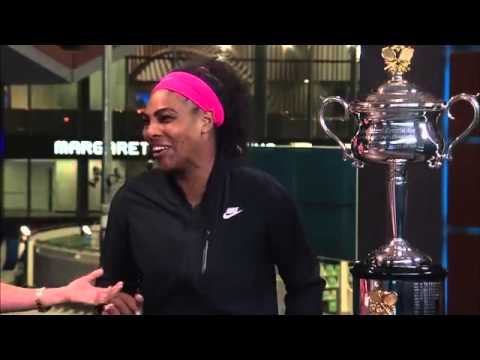 serena williams espn interview with chris evert and pam shriver about winning australian open 2015