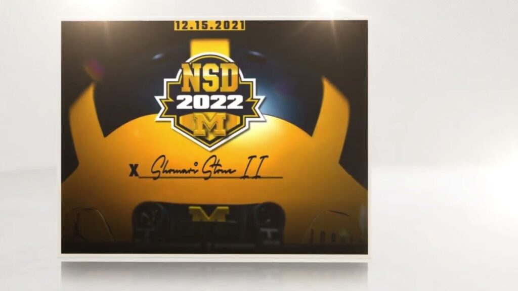 shomari stone ii signs with michigan football dec 2021