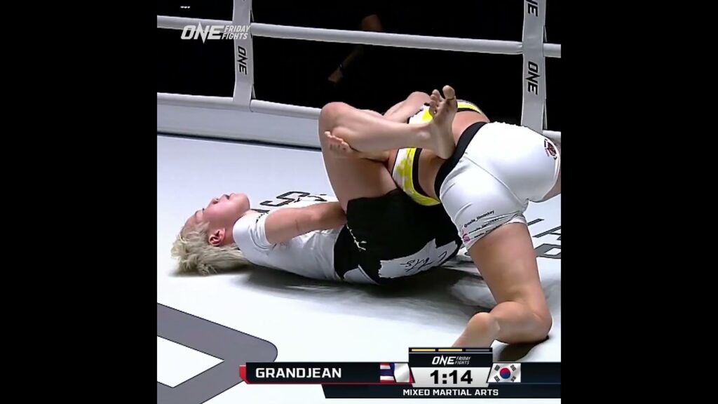 slick submission f09fa58b so yul kim f09f87b0f09f87b7 triangles noelle grandjean to start one friday fights 28