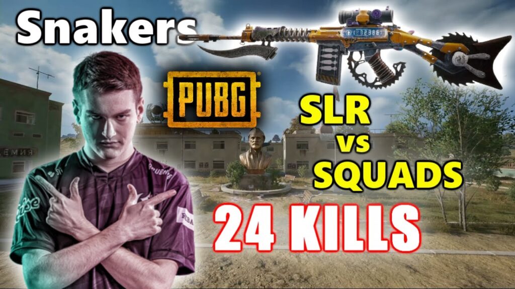 snakers 24 kills 3k damage slr vs squads pubg