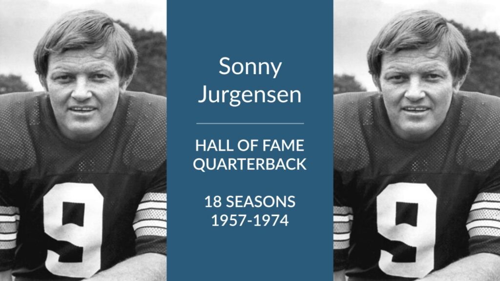 sonny jurgensen hall of fame football quarterback