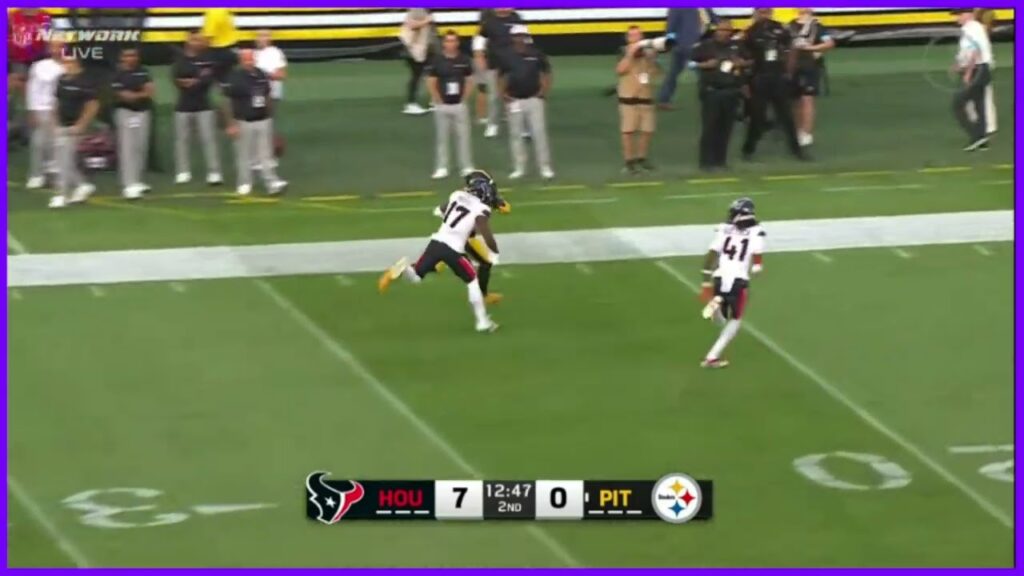 steelers kyle allen 34 yard pass to dez fitzpatrick