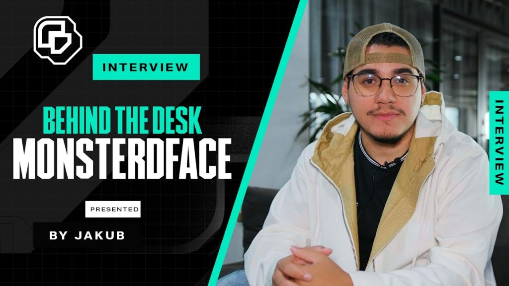 talking with monsterdface behind the desk