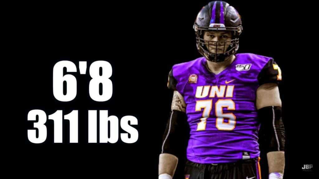 tallest player in the draft f09f9180 northern iowa ol spencer brown highlights e1b4b4e1b4b0