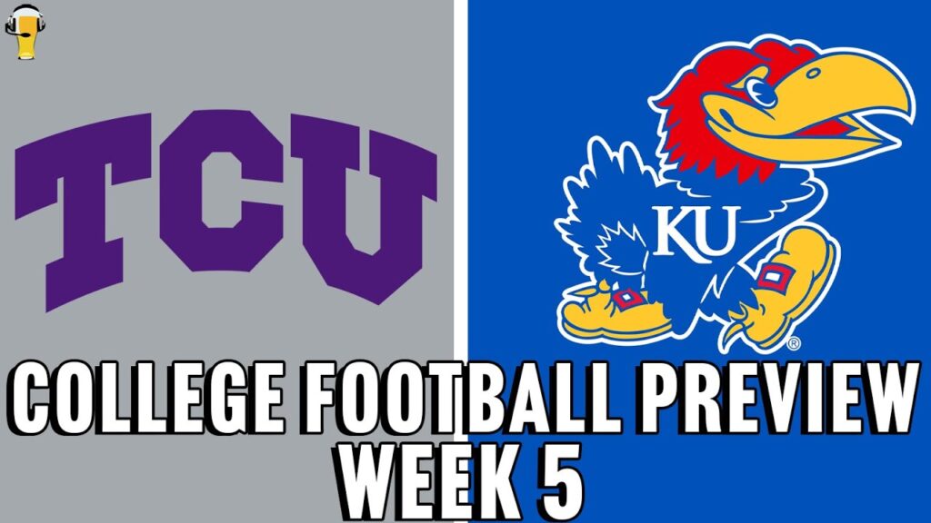 tcu horned frogs vs kansas jayhawks prediction week 5 college football 9 28 24