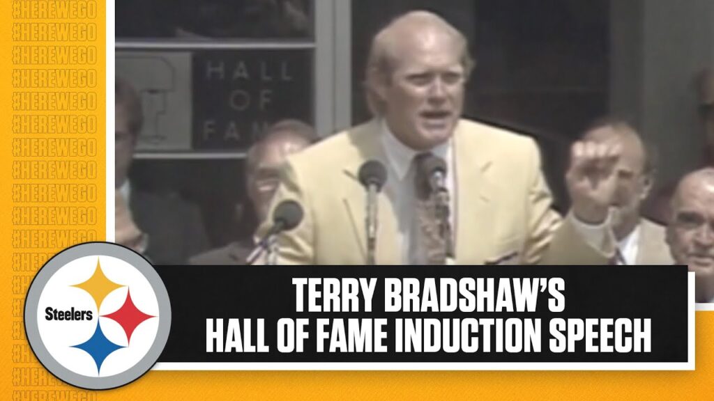 terry bradshaws pro football hall of fame speech in 1989 pittsburgh steelers