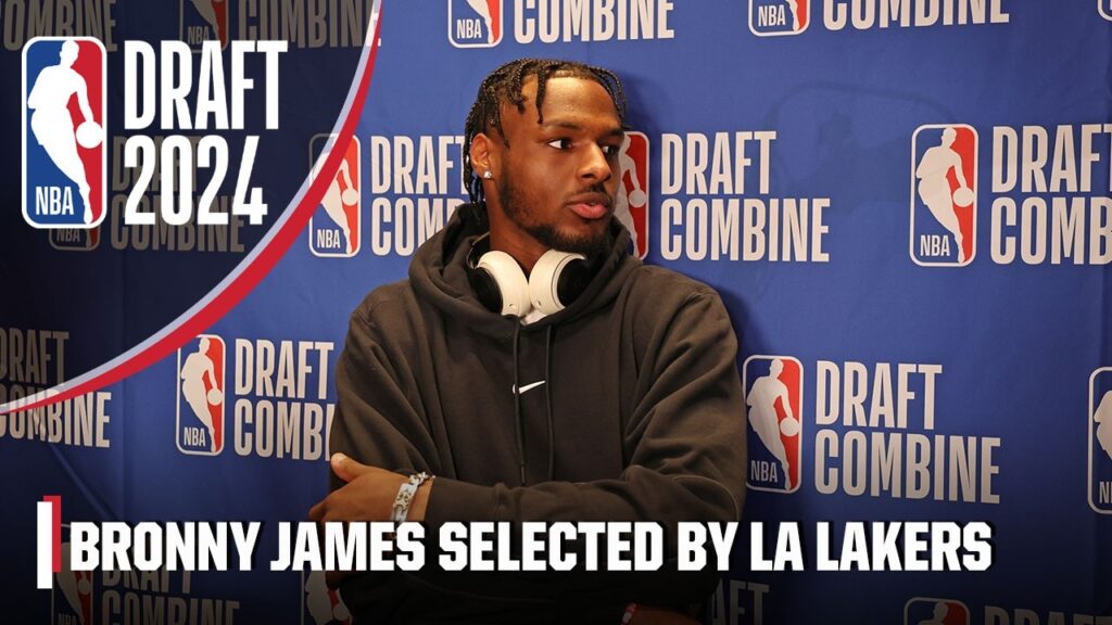 the los angeles lakers select bronny james with the no 55 pick in the 2024 nba draft nba on espn