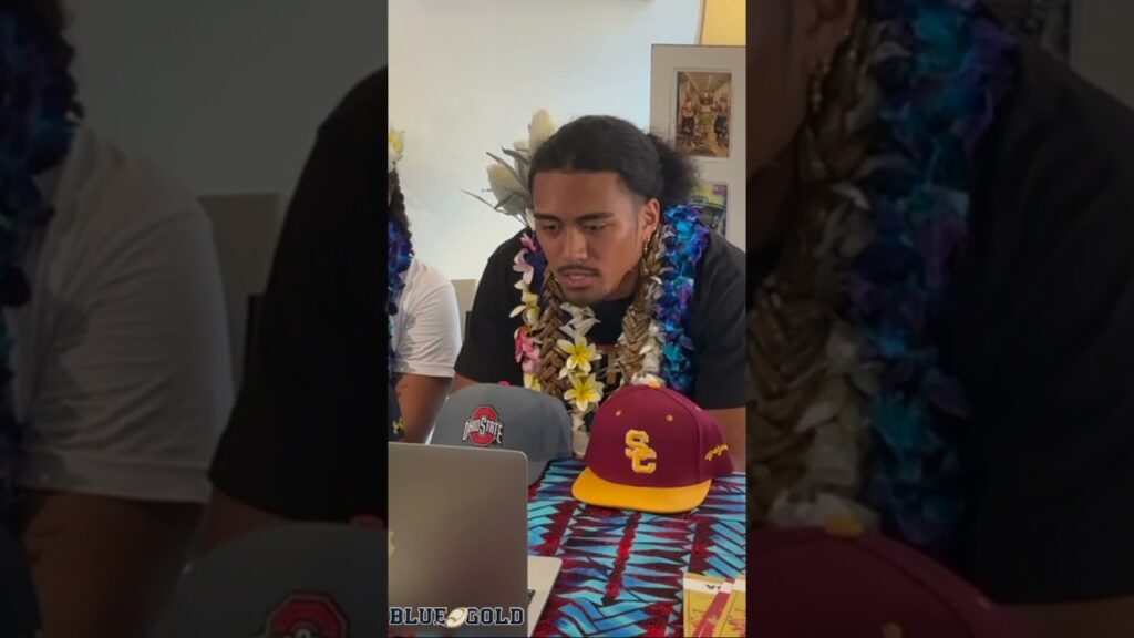 the moment elite lb kyngstonn viliamu asa announced his notre dame commitment 1