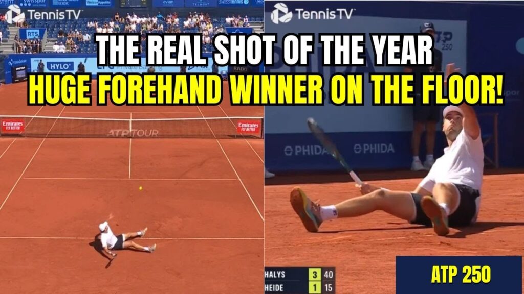 the most insane forehand of the year on the floor quentin halys at the swiss open gstaad 2024