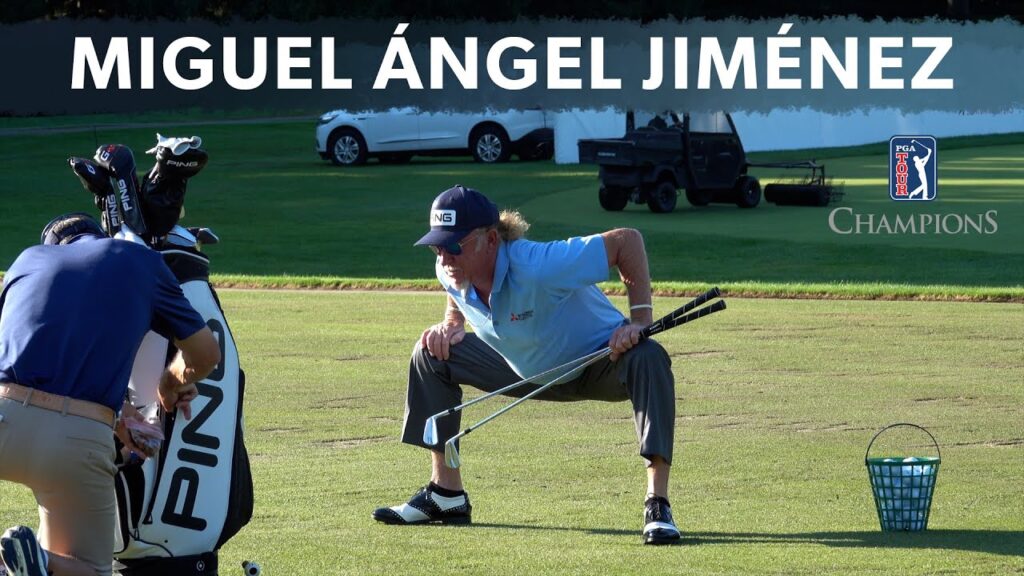 the most unique stretching routine in golf miguel angel jimenez