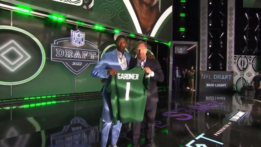 the new york jets select sauce gardner 4 overall in the 2022 nfl draft