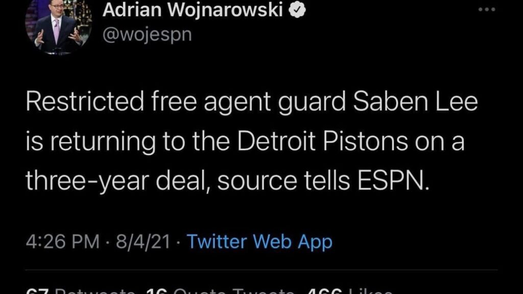 the pistons sign saben lee to three year deal f09f9180f09f98b1f09f9180f09f98b2f09f98af