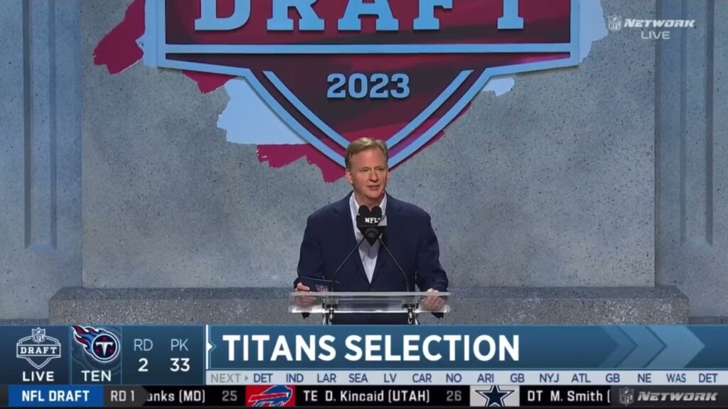 the tennessee titans select will levis 33rd overall in the 2023 nfl draft