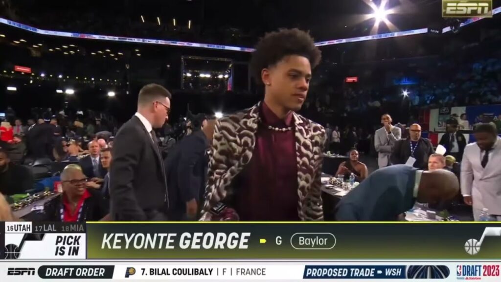 the utah jazz select keyonte george 16th overall in the 2023 nba draft