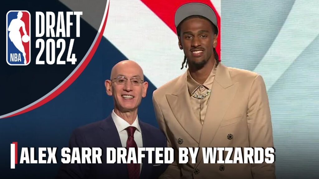 the washington wizards select alexandre sarr with the no 2 pick in the 2024 nba draft nba on espn 1