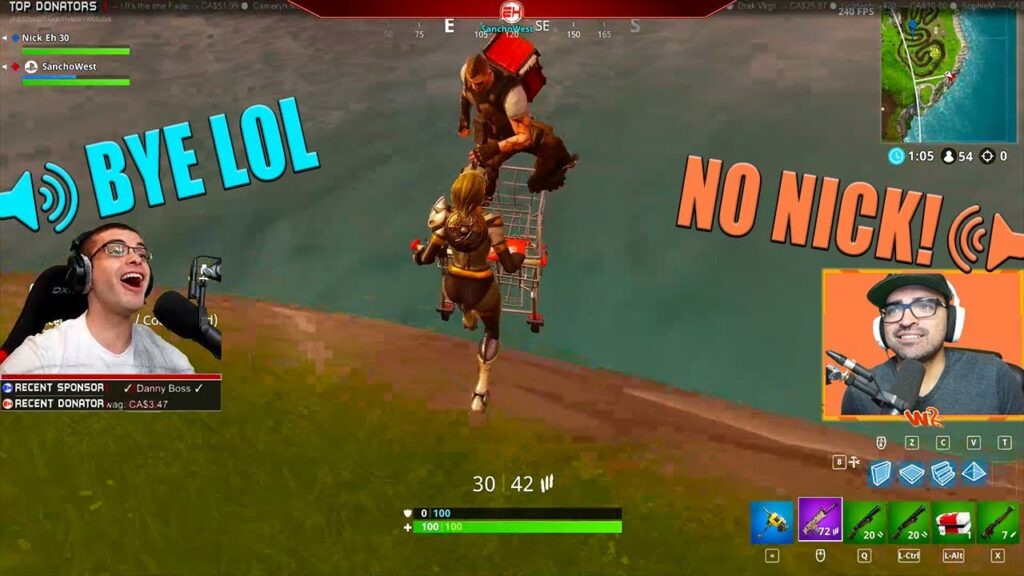 these are my favorite moments playing fortnite with sanchowest